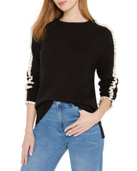 Nic+Zoe Ruffled Down Sweater