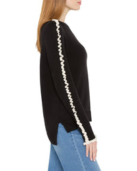 Nic+Zoe Ruffled Down Sweater