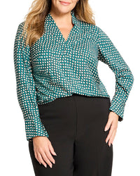 Nic+Zoe Plus Shadow Dot Top