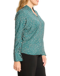Nic+Zoe Plus Shadow Dot Top