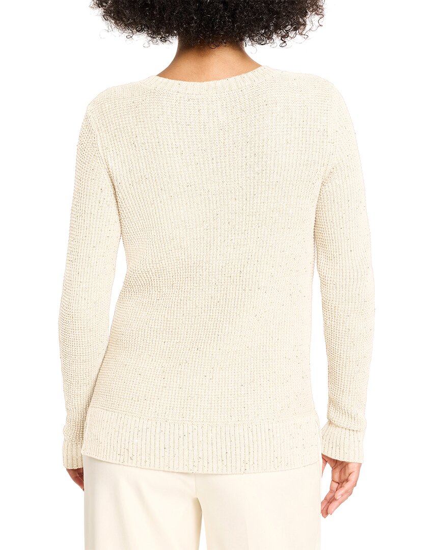 Nic+Zoe Petite Shimmer Waffle V-Neck Sweater