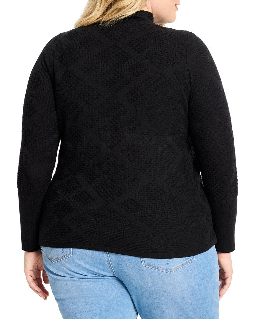 Nic+Zoe Plus Textured Diamonds Sweater