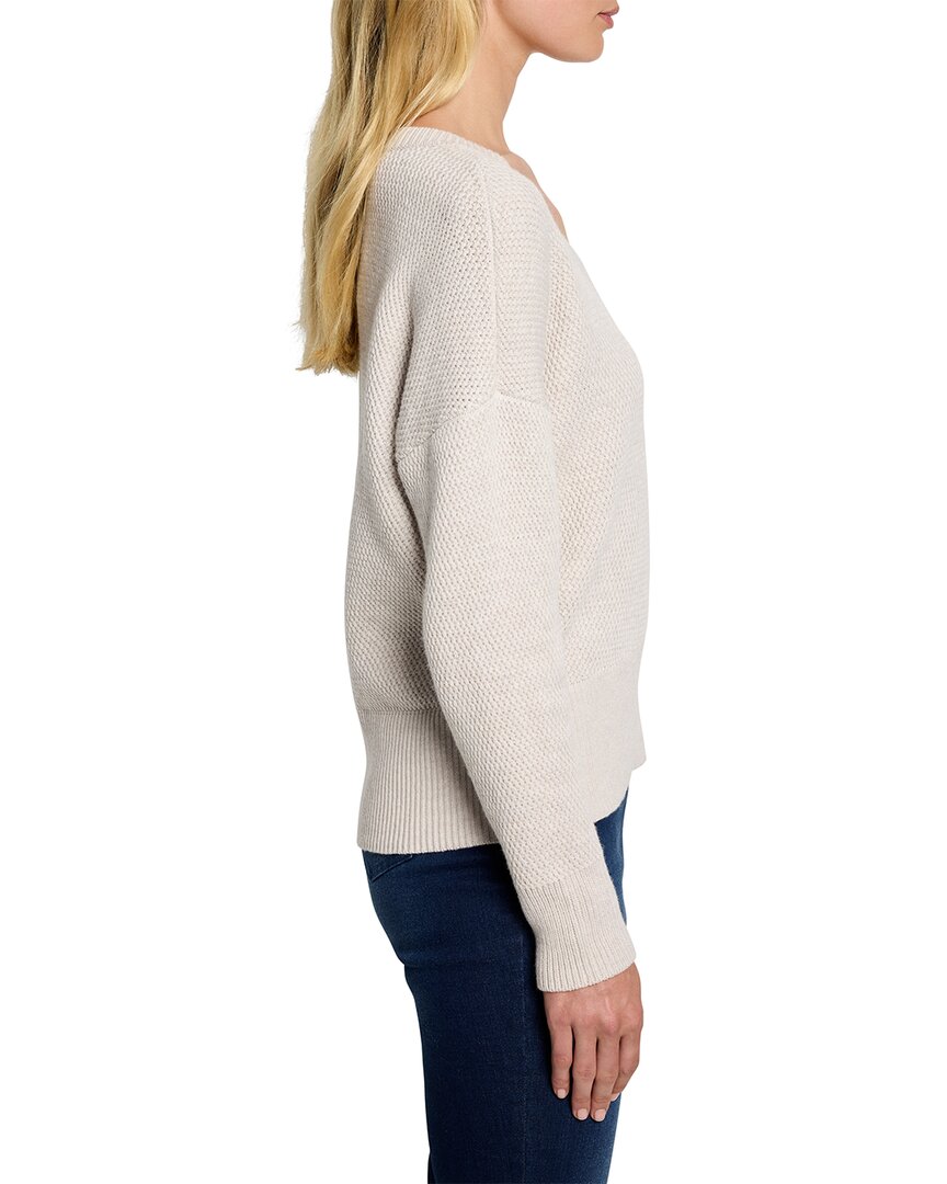 Nic+Zoe Petite Tuck Stitch V-Neck Sweater