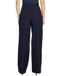 Theory Double-Pleat Linen-Blend Pant