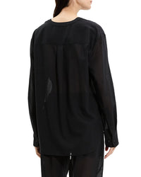 Theory Sheer Lightweight Wool Shirt