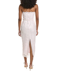 Toccin Vivian Lace Belted Midi Dress