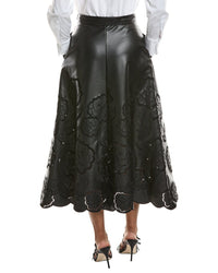 Toccin Stacy Lace Midi Skirt