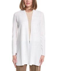 Eileen Fisher Long Linen-Blend Cardigan