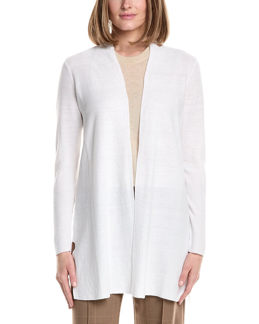 Eileen Fisher Long Linen-Blend Cardigan