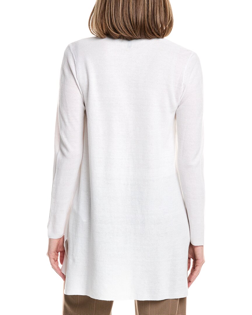 Eileen Fisher Long Linen-Blend Cardigan