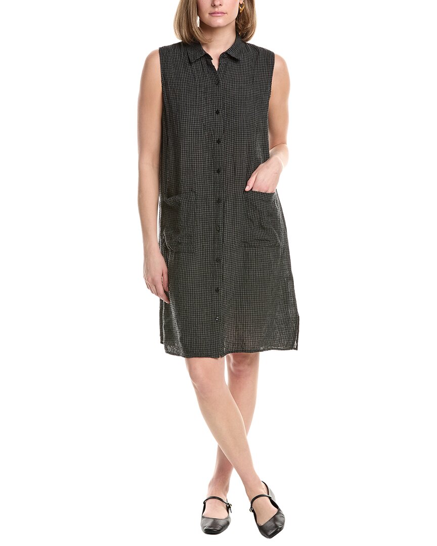 Eileen Fisher Classic Linen Midi Dress