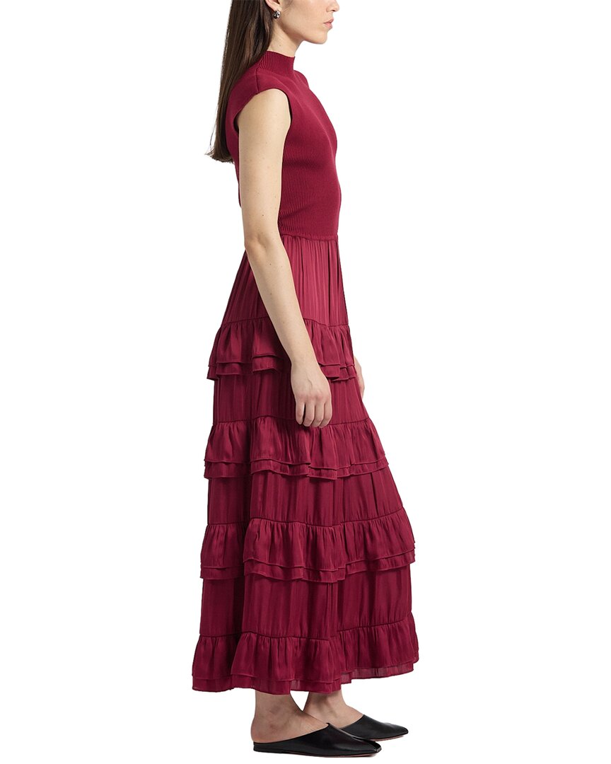 Derek Lam 10 Crosby Klea Mixed Media Multi Tiered Dress