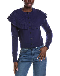 Derek Lam 10 Crosby Murray Capelet Wool-Blend Cardigan