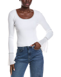 Derek Lam 10 Crosby Calliope Viscose Rib Ballet Neck Sweater