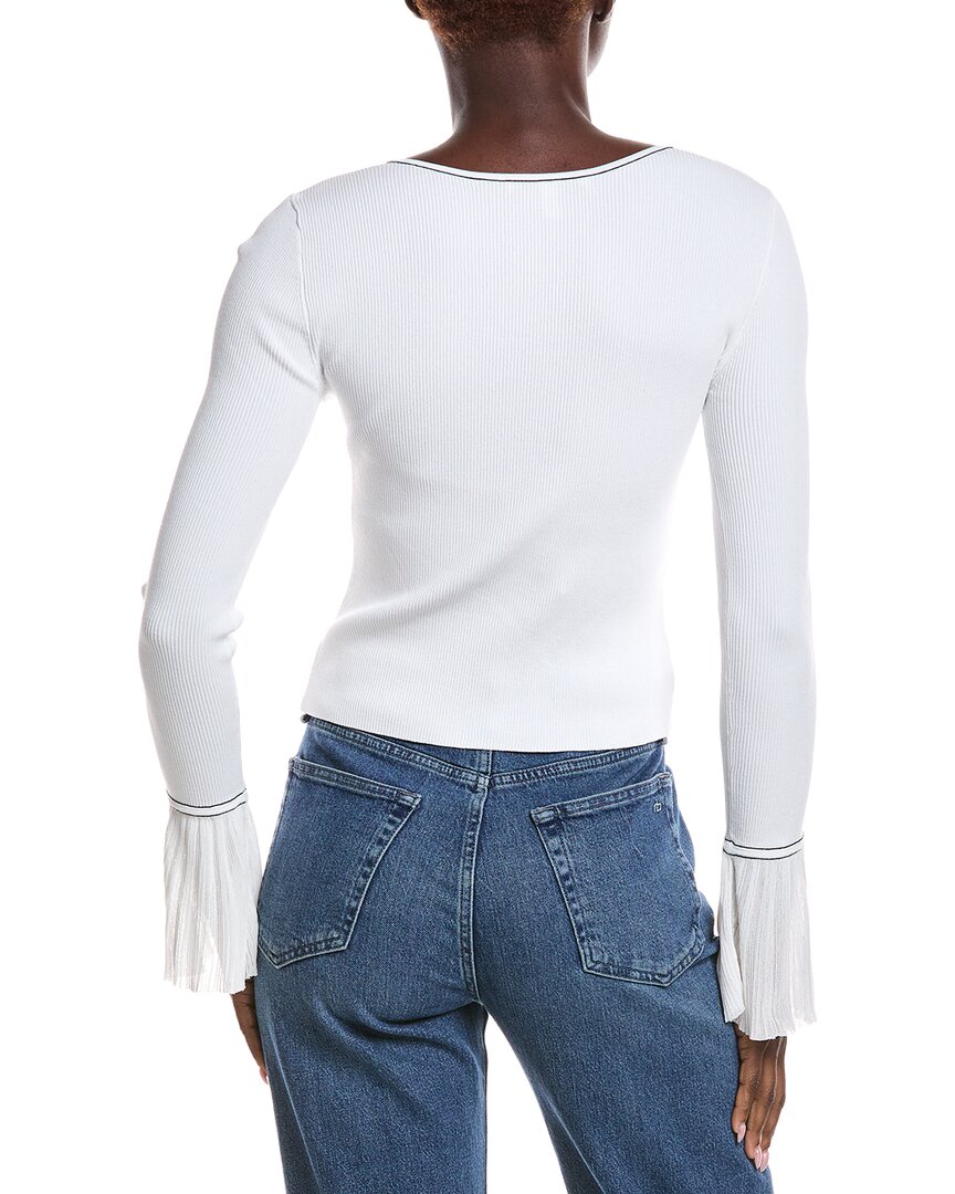 Derek Lam 10 Crosby Calliope Viscose Rib Ballet Neck Sweater