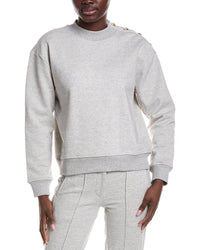 Derek Lam 10 Crosby Hylda French Terry Button Shoulder Sweatshirt