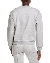 Derek Lam 10 Crosby Hylda French Terry Button Shoulder Sweatshirt