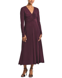 Derek Lam 10 Crosby Isabella Ruched Front Long Sleeve Dress