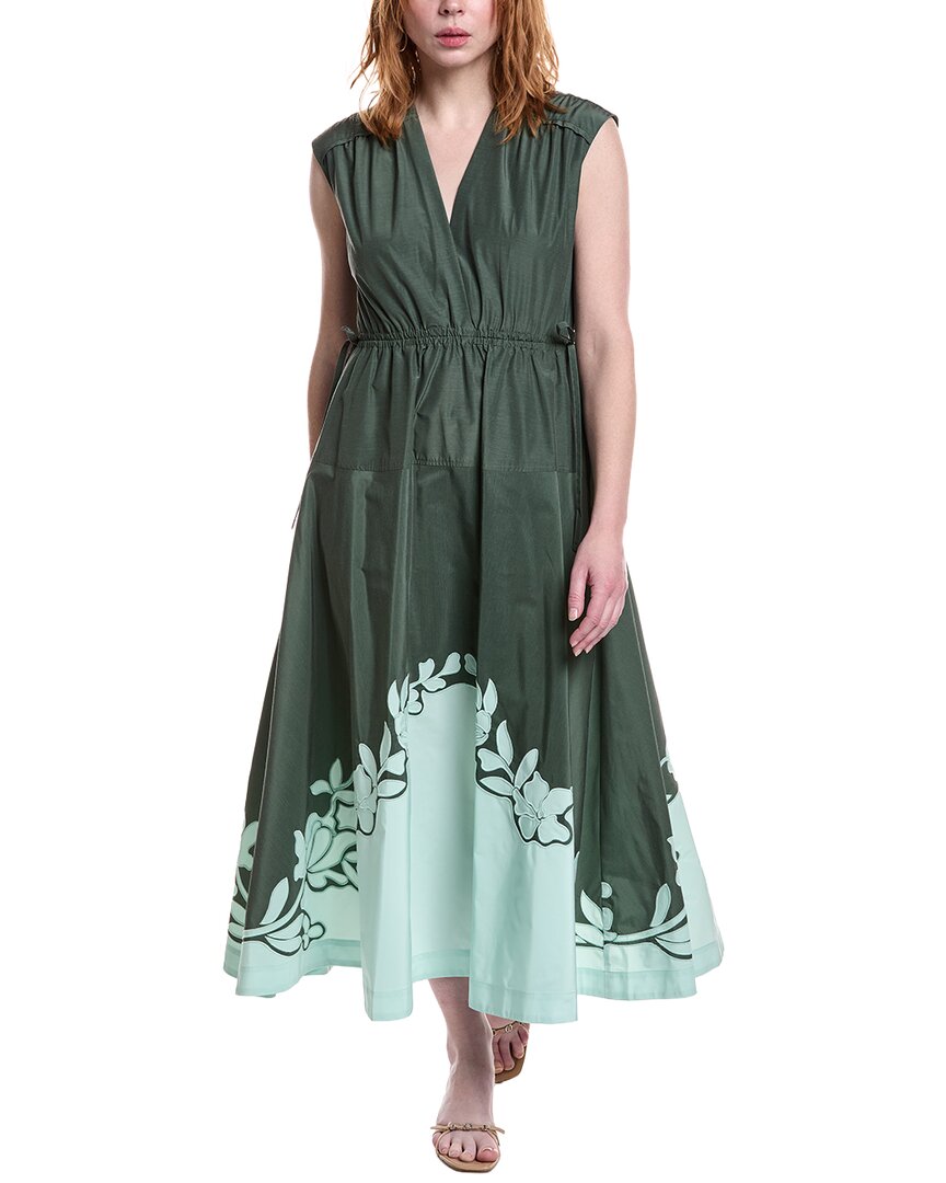 Derek Lam 10 Crosby Nara Poplin Applique Dress
