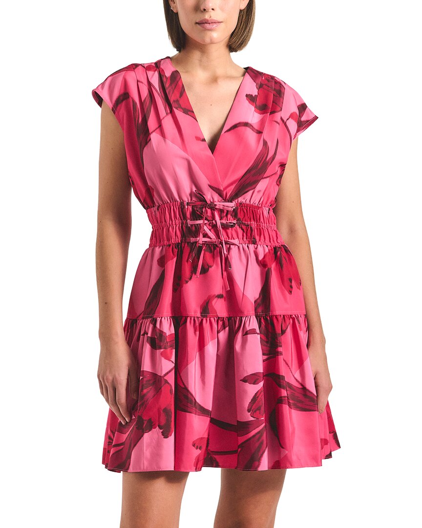 Derek Lam 10 Crosby Lunette Printed Faille Bubble Hem Dress