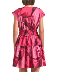 Derek Lam 10 Crosby Lunette Printed Faille Bubble Hem Dress