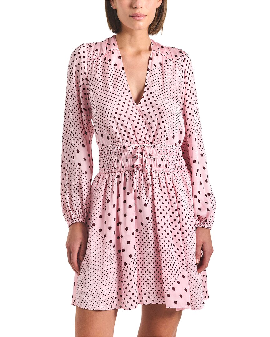 Derek Lam 10 Crosby Calanthe Printed Satin Long Sleeve Dress
