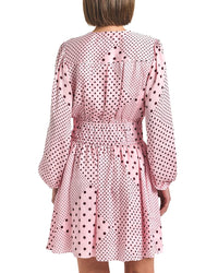 Derek Lam 10 Crosby Calanthe Printed Satin Long Sleeve Dress