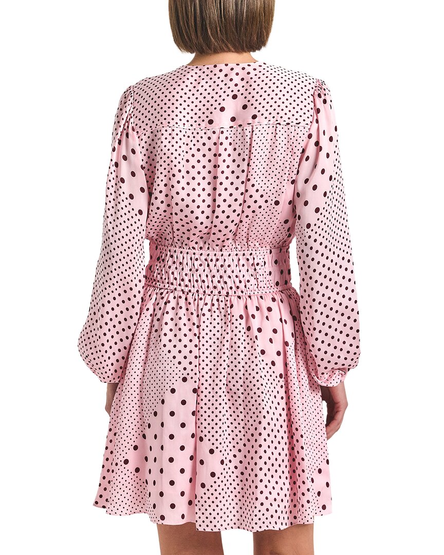 Derek Lam 10 Crosby Calanthe Printed Satin Long Sleeve Dress