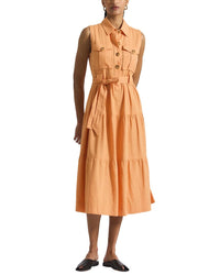 Derek Lam 10 Crosby Florence Sleeveless Linen-Blend Shirtdress