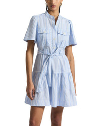 Derek Lam 10 Crosby Clynton Pintuck Stripe Shirtdress