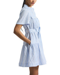 Derek Lam 10 Crosby Clynton Pintuck Stripe Shirtdress