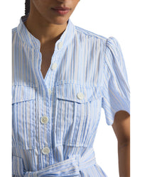Derek Lam 10 Crosby Clynton Pintuck Stripe Shirtdress