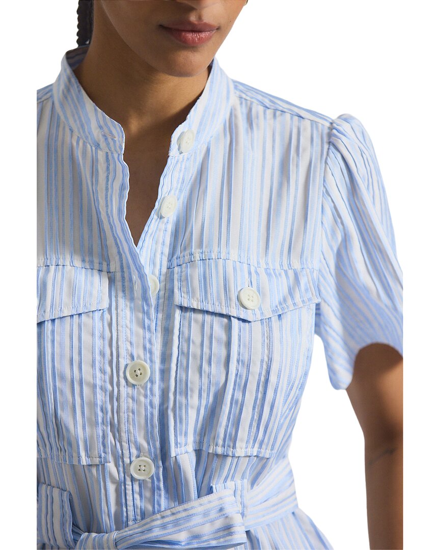 Derek Lam 10 Crosby Clynton Pintuck Stripe Shirtdress