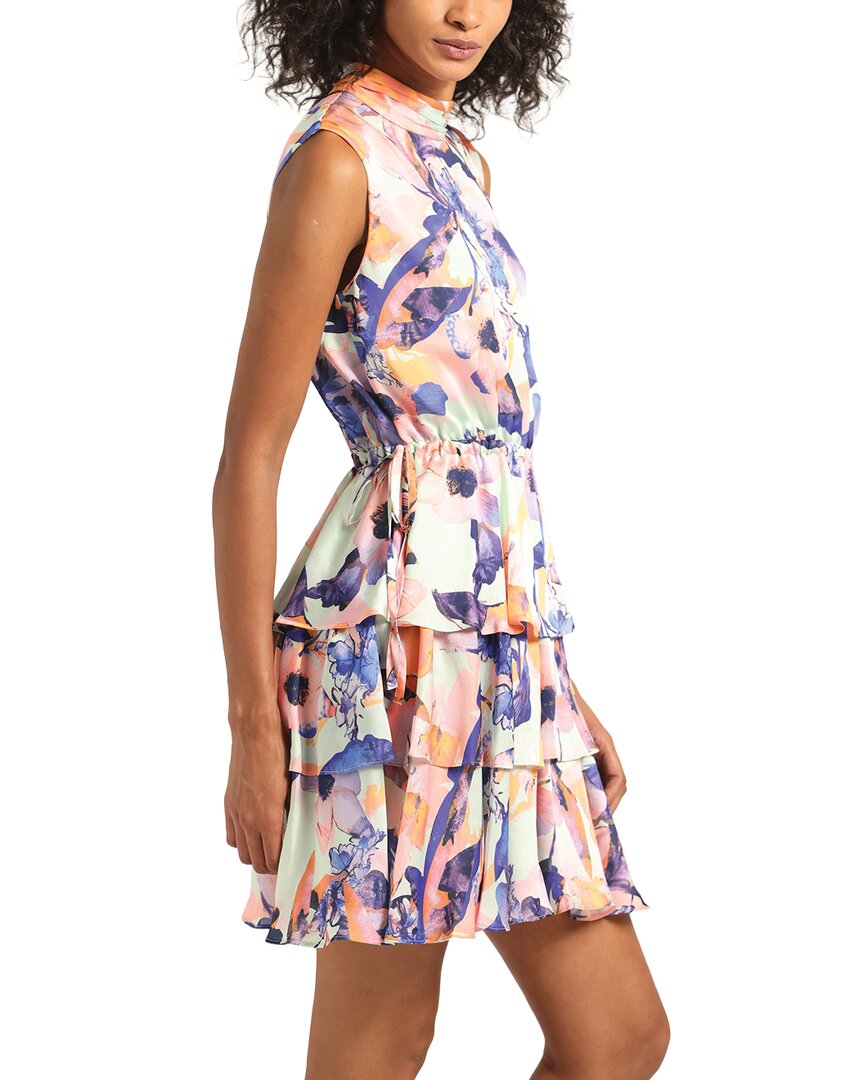 Derek Lam 10 Crosby Ida Floral Print Satin Tiered Dress