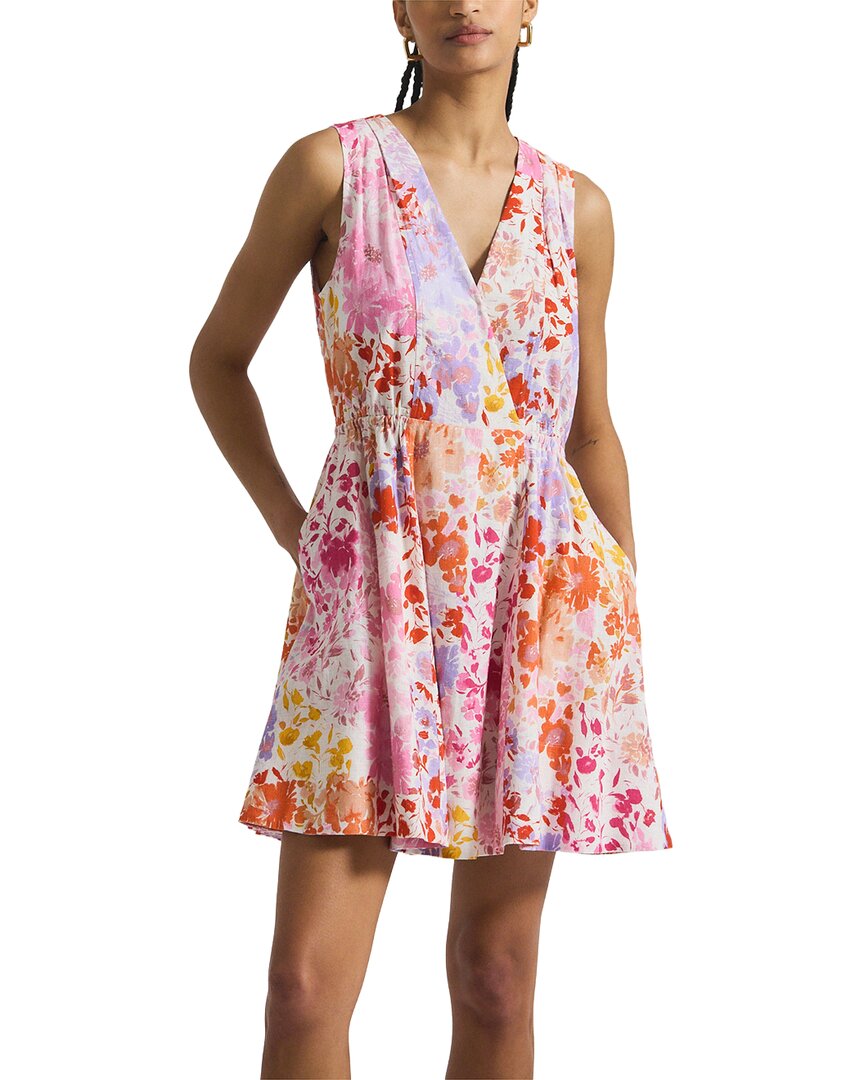 Derek Lam 10 Crosby Tia Floral Printed Stretch Linen-Blend Mini Dress