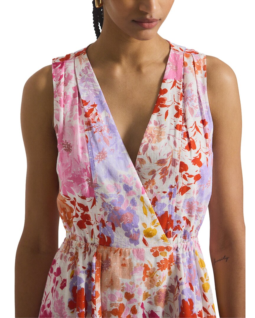 Derek Lam 10 Crosby Tia Floral Printed Stretch Linen-Blend Mini Dress