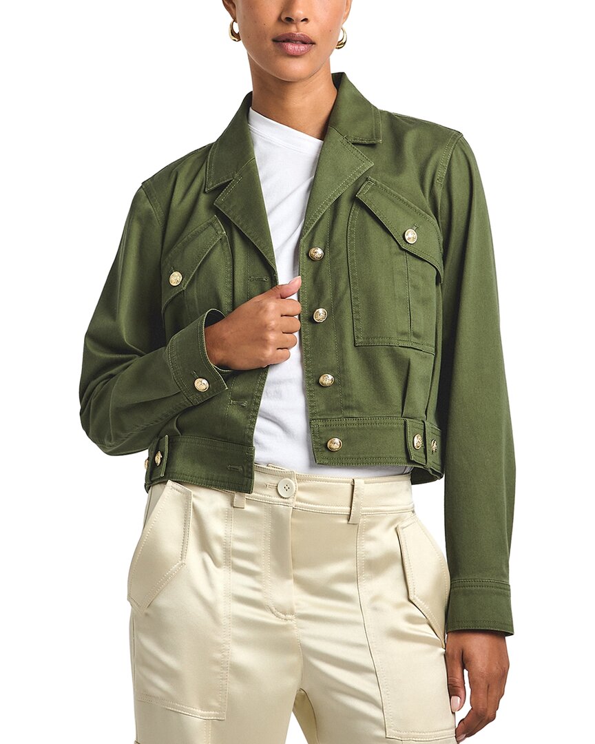 Derek Lam 10 Crosby Celinora Cotton Drill Cropped Jacket