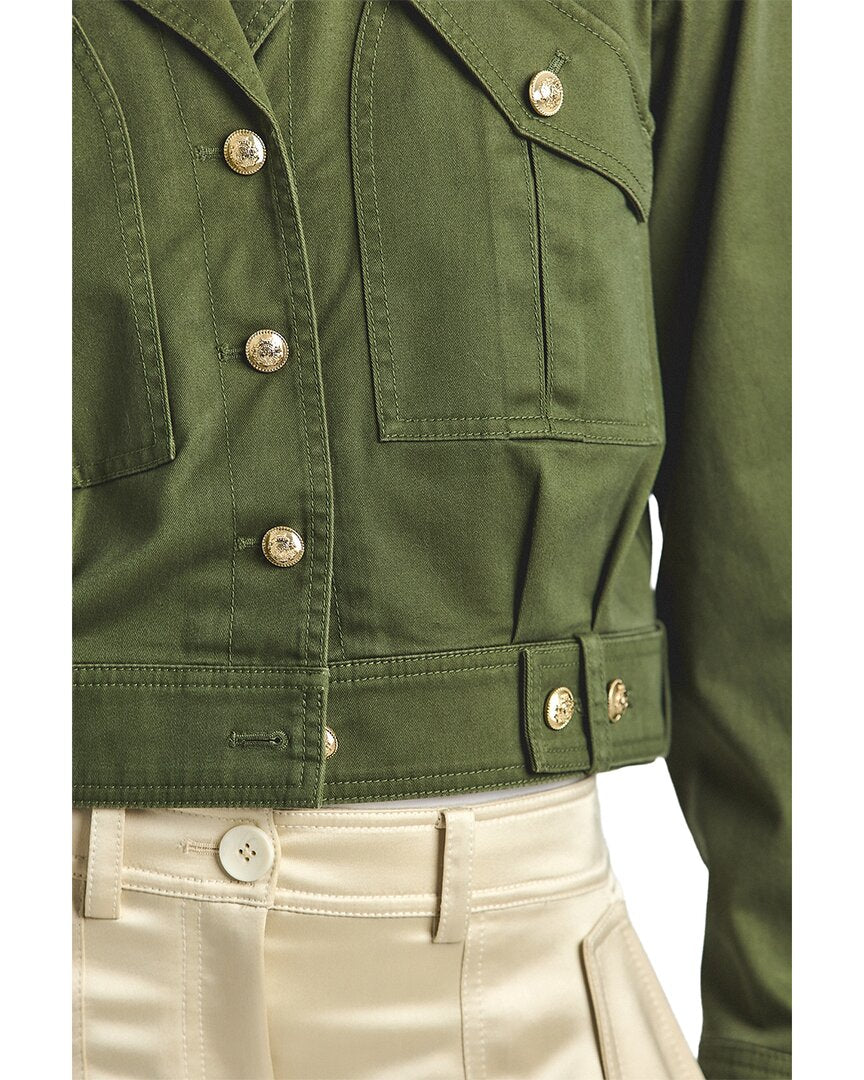 Derek Lam 10 Crosby Celinora Cotton Drill Cropped Jacket