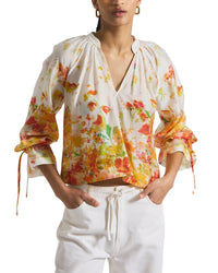 Derek Lam 10 Crosby Milon Organza V-Neck Blouse