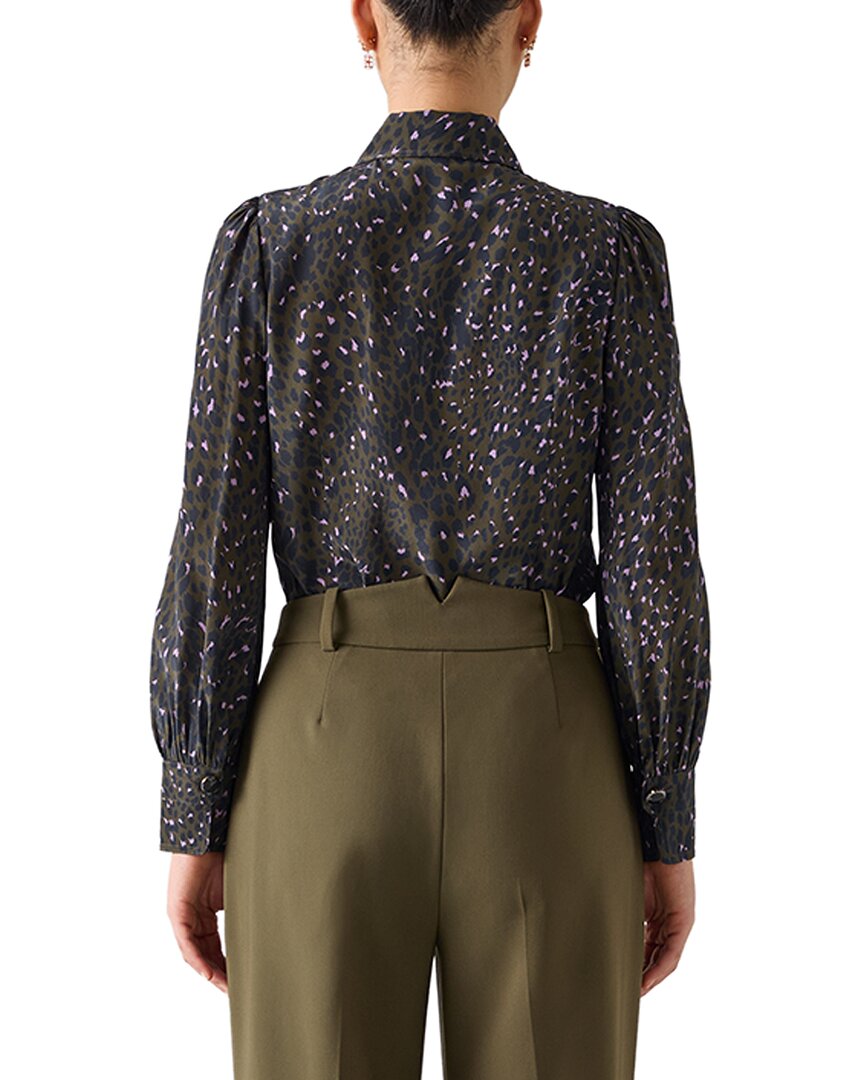 Lk Bennett Sonya Woven Silk Top