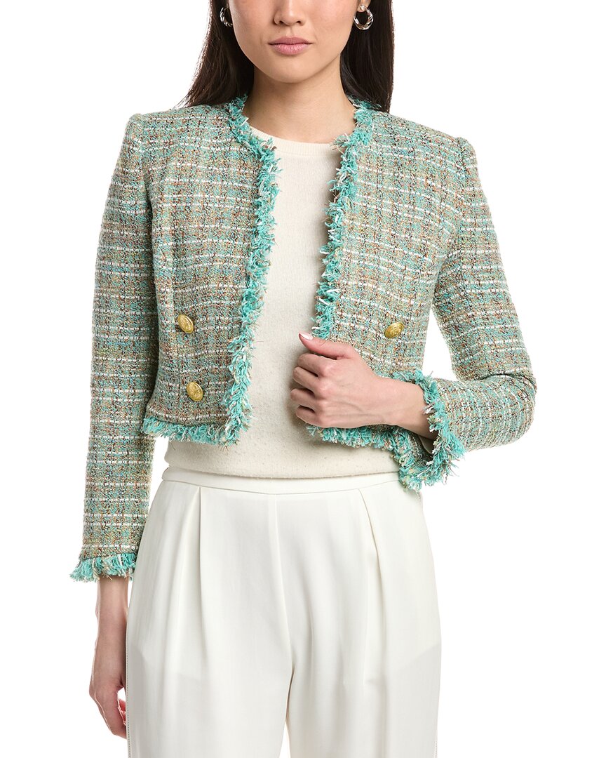 L'agence Clydie Tweed Cropped Blazer