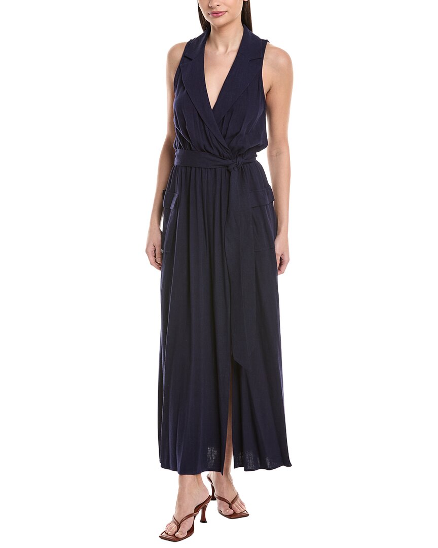 L'agence Mayer Military Linen Maxi Dress
