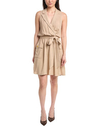 L'agence Cosima Military Linen-Blend Mini Dress