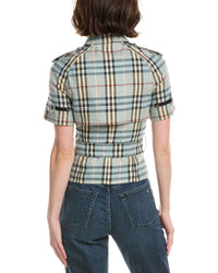 Burberry Check Trench Linen & Wool-Blend Shirt