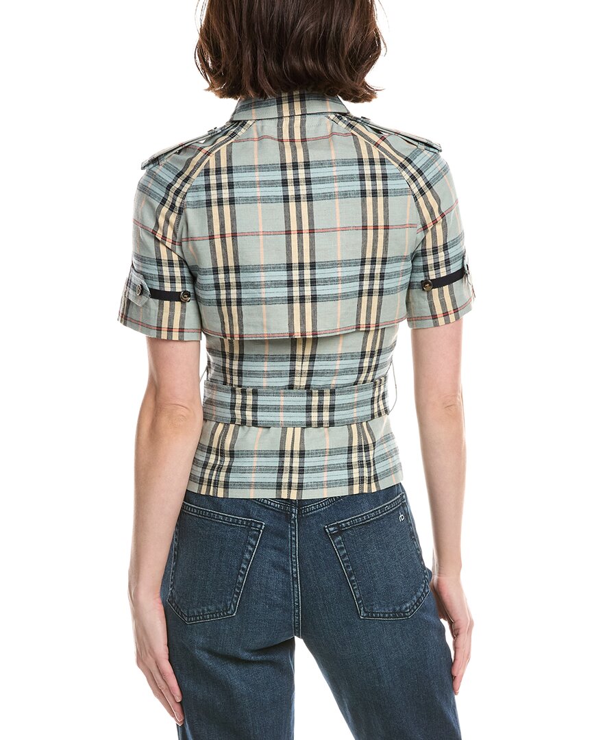 Burberry Check Trench Linen & Wool-Blend Shirt