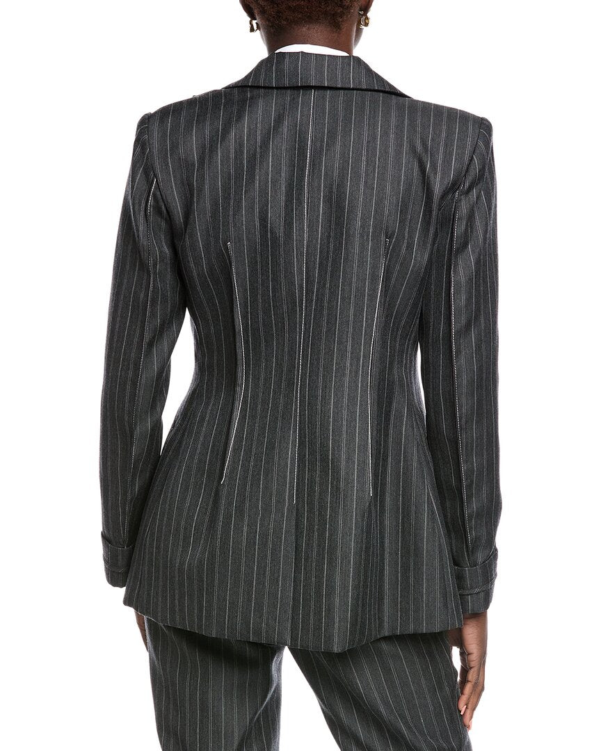 Simkhai Gamela Single Breasted Wool-Blend Blazer