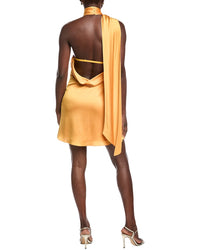 Simkhai Jade Draped Scarf Mini Dress