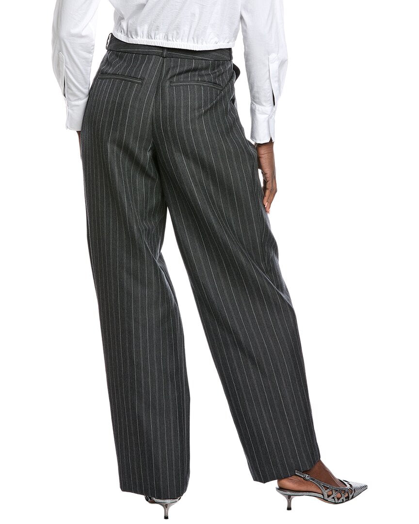Simkhai Tayler Overlap Wide Leg Wool-Blend Trouser