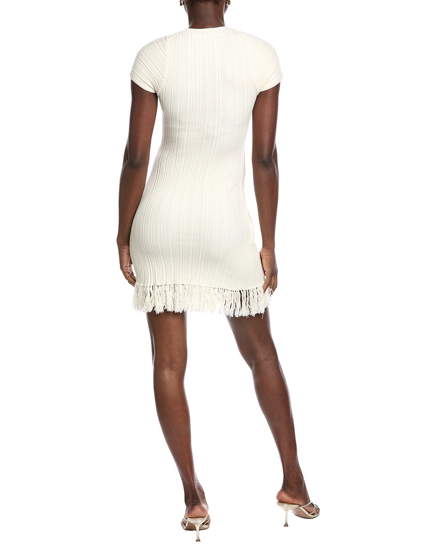 Simkhai Demitria Crewneck Mini Dress With Wrap