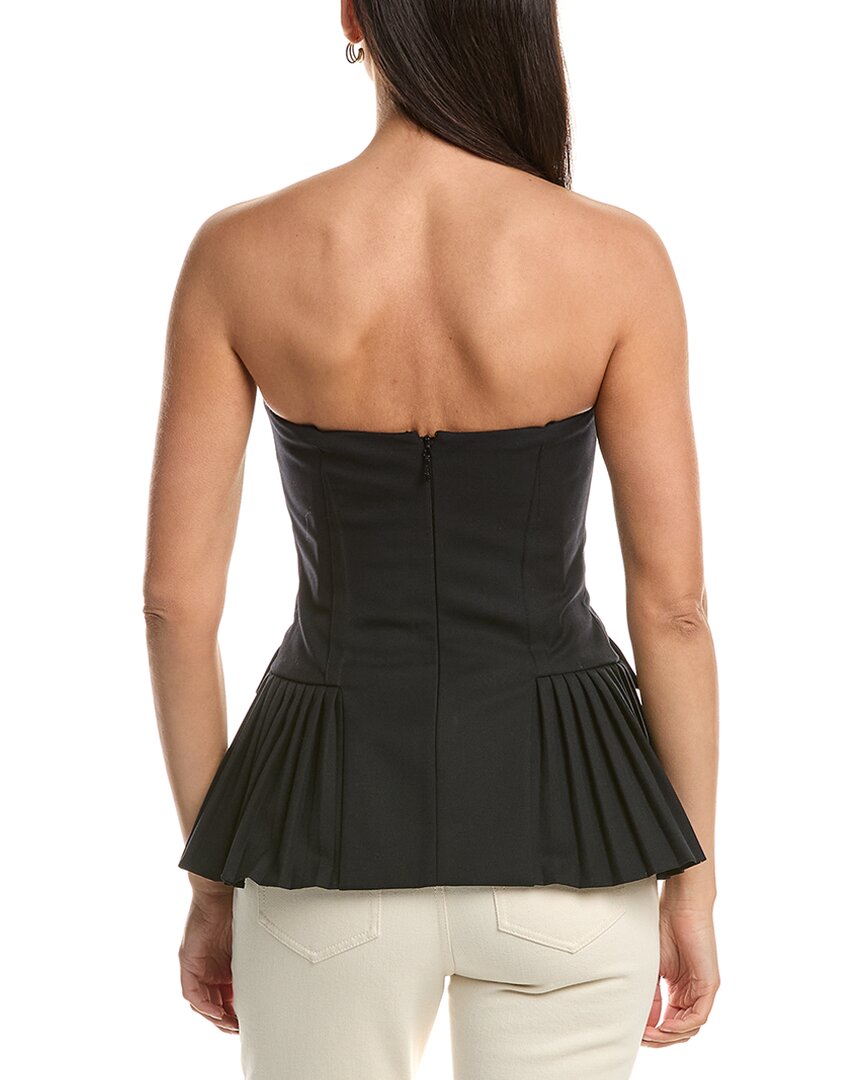 Simkhai Vita Pleated Wool-Blend Bustier